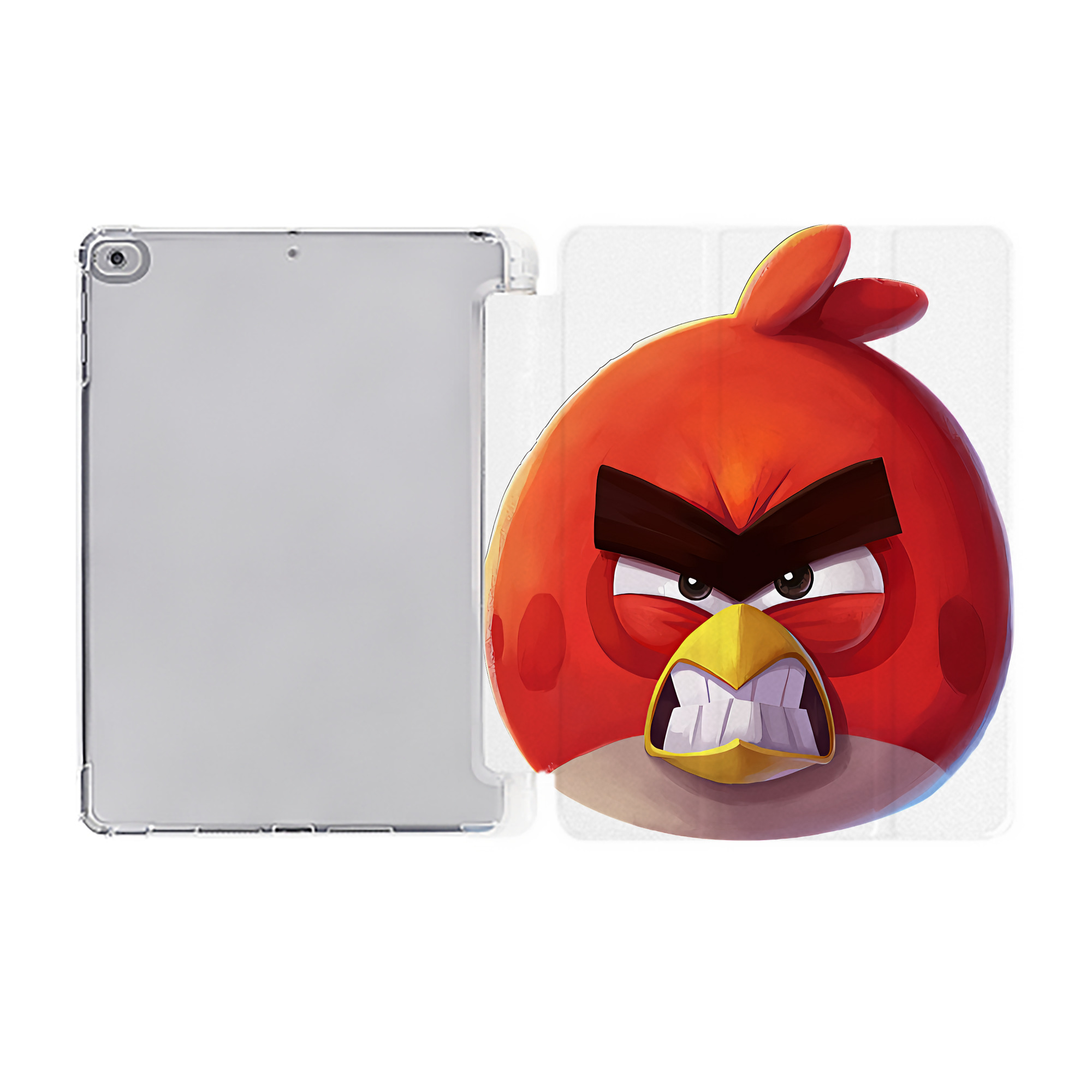 （画像用） Angry Birds アングリーバード IPad ケース ペン収納付き 三つ折りスタンド PUレザー×シリコン 対応機種9.5/10.5/10.9インチ
